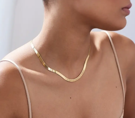 The Love You Forever® Engraved Herringbone Necklace with a Signed Book