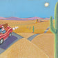 Giclée Print From the Book, I Promise I'll Find You, of a Woman Driving a Sportscar in the Desert, Limited Edition. Signed