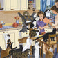 Giclée Print From the Book, Pussycats Everywhere!, of a Girl , Her Parents, and 37 Cats, Limited Edition. Signed